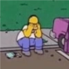 Homer en la acera