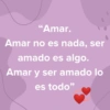 "Amar. Amar no es nada, ser amado es algo. Amar y ser amado lo es todo"