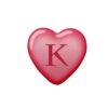 Heart with letter 12