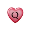 Heart with letter 13
