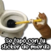 Se tapó con tu sticker de mierda