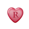 Heart with letter 17