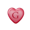 Heart with letter 6