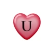 Heart with letter 18