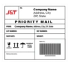 J&T FROM: TO: Company Name Address, City ZIP, State PRIORITY MAIL Company Name, Address, City, ZIP, State LOT NUMBER: SHIP DATE: REF NUMBER: WEIGHT: FRAGILE Delivery instruction: Item nr.: HANDLE WITH CARE 00000000000000