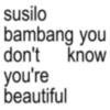 susilo bambang you don't know you're beautiful