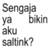 Sengaja bikin ya aku saltink?