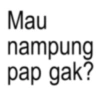 Mau nampung pap gak?