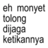 eh monyet tolong dijaga ketikannya