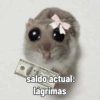 saldo actual: lágrimas