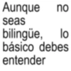 Aunque no seas bilingüe, lo básico debes entender