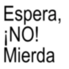 Espera, ¡NO! Mierda