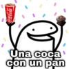Una coca con un pan