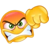 Emoji iphone marah / angry 13