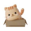 Подглядывает из коробки