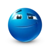 Blue emoticon 7