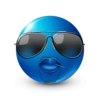 Blue emoticon 22