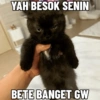 YAH BESOK SENIN BETE BANGET GW