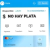 Hola ? Ayuda Disponible ▲ 82,3% Ir a movimientos > $ NO HAY PLATA Ingresar Transferir Sacar Tu CVU CADO Ir a mi tarjeta Tarjeta virtual
