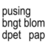pusing bngt blom dpet pap