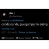 diaz
@cchantimee
Replying to @subtanyarl
canda canda, gue gampar lu anjing
Translate Tweet
23:21 29 Jan 21 Twitter for Android
331 Retweets 12 Quote Tweets 2,178 Likes