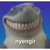 nyengir