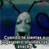 stickers Cuando te sientas a jugar pero olvidas tus snacks