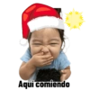 Aquí comiendo