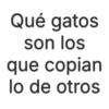 Qué gatos son los que copian lo de otros