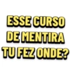 ESSE CURSO DE MENTIRA TU FEZ ONDE?
