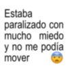 Estaba paralizado con mucho miedo y no me podía mover