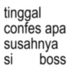 tinggal confes apa susahnya si boss