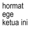 hormat ege ketua ini