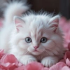 Adorable Cat on Pink
