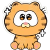 Garfield com olhos brilhantes