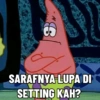 SARAFNYA LUPA DI SETTING KAH?