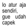 lo atur aja sendiri, gue udah capek
