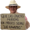 QUE LAS ÚNICAS
MUERTAS
EN MÉXICO SEAN
"LAS KAWAMAS"
