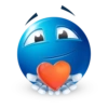 Blue emoticon 9