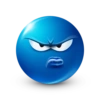 Blue emoticon 23