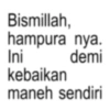 Bismillah, hampura nya. Ini kebaikan demi maneh sendiri