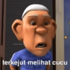on tele stickerman Bate terkejut melihat cucu