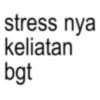 stress nya keliatan bgt