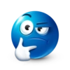 Blue emoticon 17