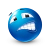 Blue emoticon 19