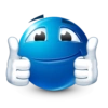 Blue emoticon 27