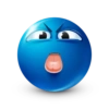 Blue emoticon 16