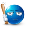 Blue emoticon 6