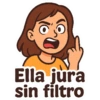 Ella jura sin filtro
