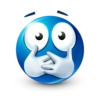 Blue emoticon 8
